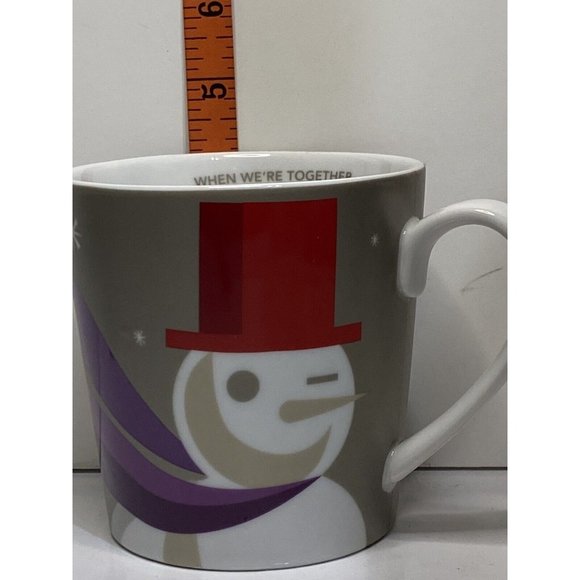 Starbucks 2011 Winter Holiday Christmas “When We’re Together” Snowman Mug 16 Oz - Picture 5 of 5